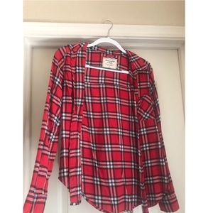 Abercrombie Kids Girls red flannel